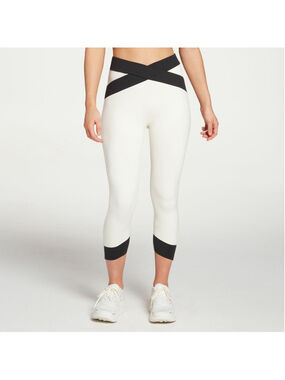 Women's NWT CALIA Essential Cross Capri Legging in Unbleached Size Small